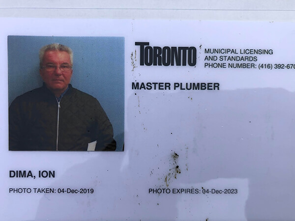 Toronto Master Plumber License